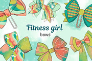 Fitness Girl Bows, an Object Illustration by GlamArtZhanna (Thumbnail 2 of 3)