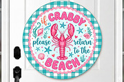 Summer Lobster Beach Door Hanger PNG, a Seasonal Illustration by Rose Art (Thumbnail 2 of 3)
