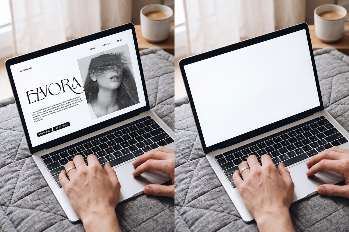 Elvora - Macbook Device Mockup, a Mac Mockup by Heinzel Std Mockup (Photo 5 of 5)