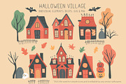 Fun Halloween Village Illustrations, a Background Graphic by CreativeChristiana (Thumbnail 2 of 11)
