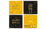 4 Diwali Posters, Greeting Cards, a Graphic by oxy_gen (Thumbnail 1 of 6)