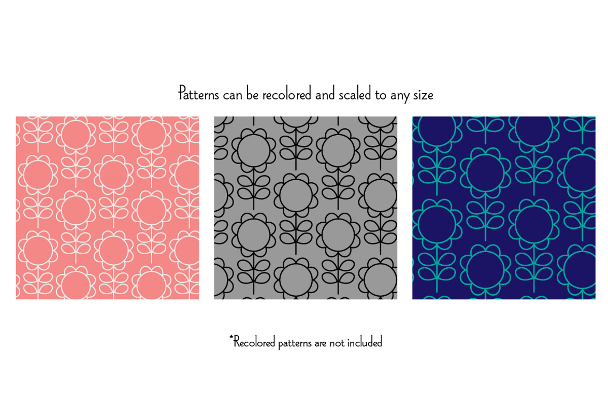 Seamless Floral Geometric Patterns preview 7
