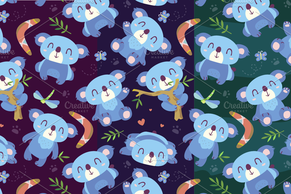 Cartoon koala set, an Animal Illustration by SunnyWS (Photo 6 of 8)