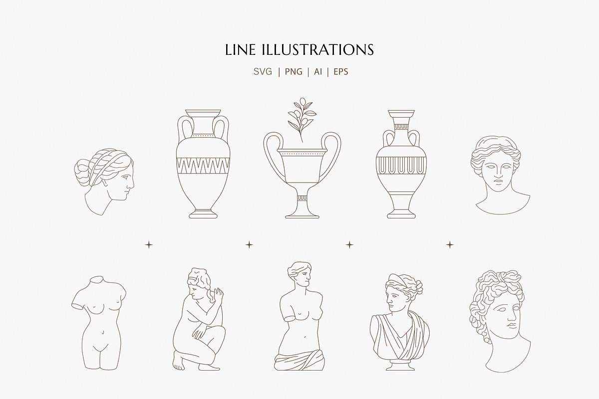 Antique Greek Graphic collection, an Illustration by ms Julia Nova (Photo 4 of 5)