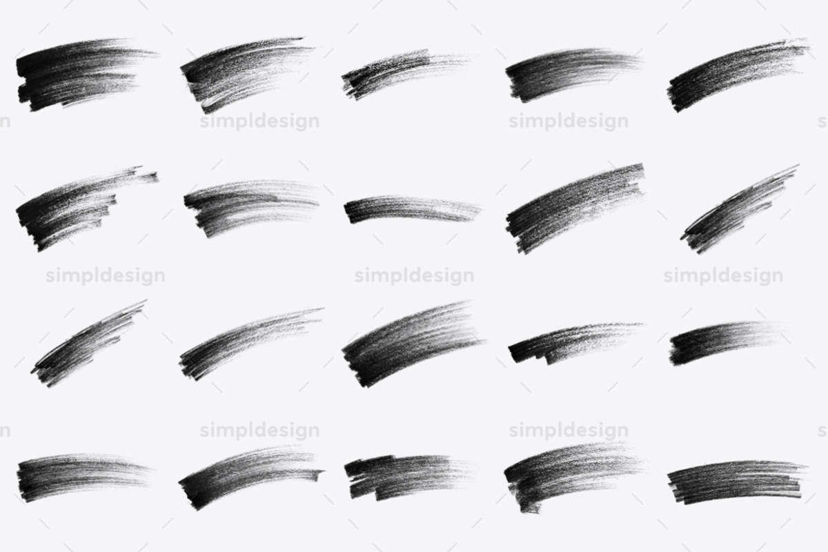 28 Charcoal Photoshop Brushes, a Brush Add-On by SimplDesign (Photo 2 of 3)
