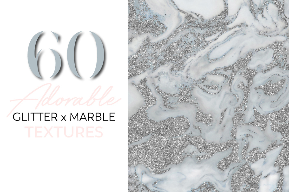 Adorable Glitter x Marble Textures, a Texture Graphic by U + Me Studio (Photo 1 of 8)