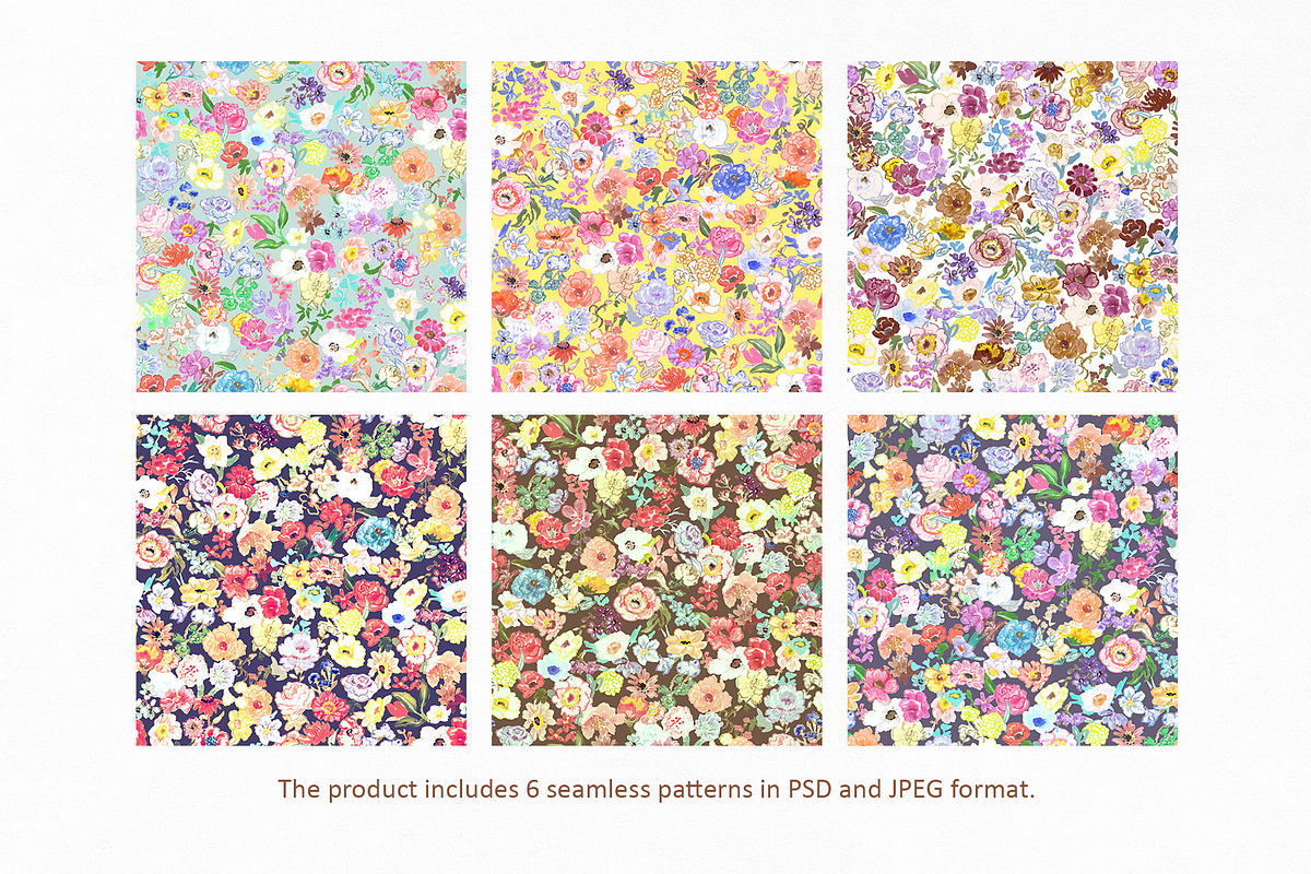 Millefleurs. Floral patterns, a Pattern Graphic by emeraldthue (Photo 3 of 7)