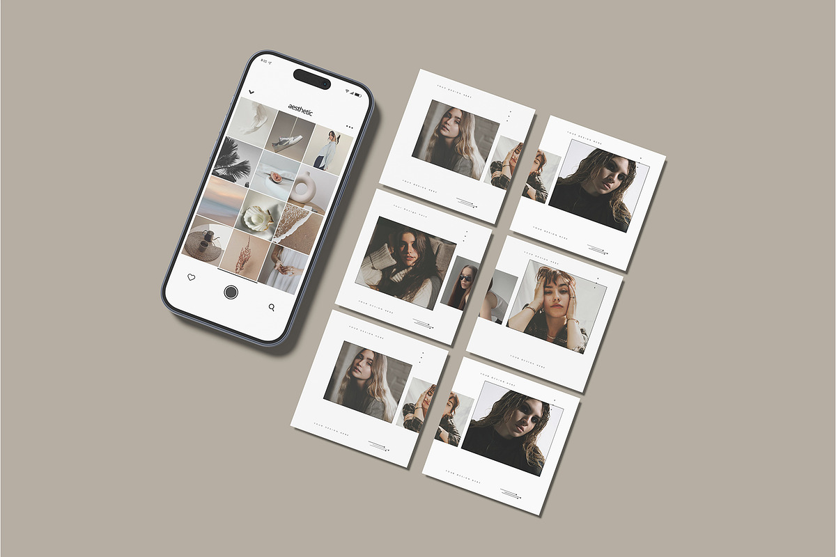 Instagram story and post mockup, a Social Media Template by rizalamora (Photo 2 of 11)