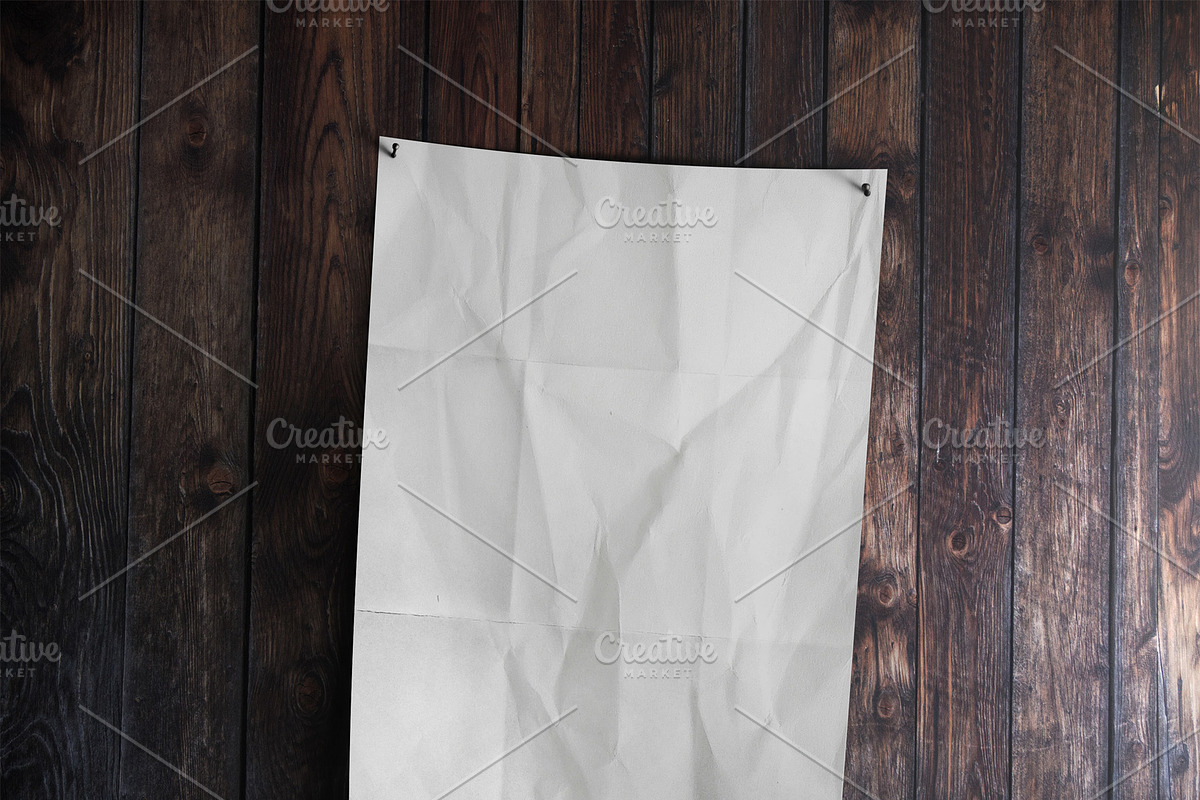 Wooden Poster Mockup, a Print Template by CREATIVE DUDE (Photo 3 of 9)