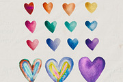 Watercolor Hearts Clip Art Pack, a Seasonal Illustration by Eryn Rose Design (Thumbnail 2 of 6)