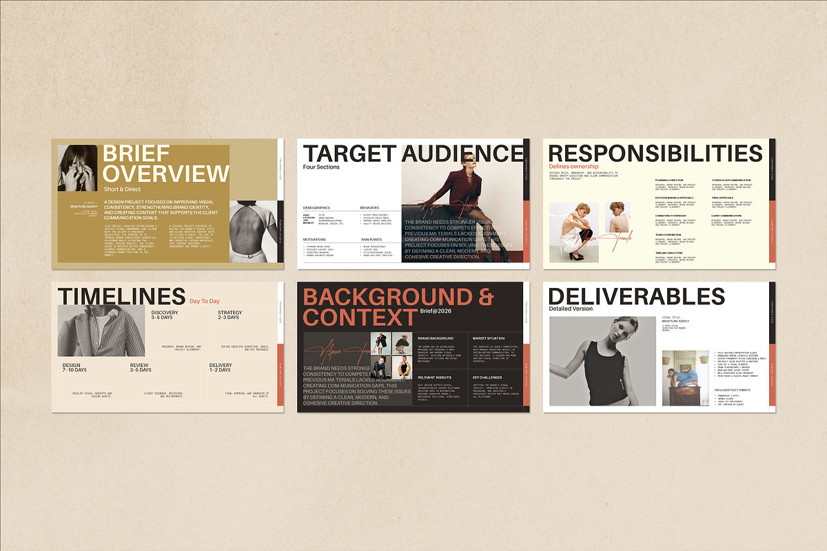 Creative Brief Presentation Template, a Presentation Template by Graphpexel