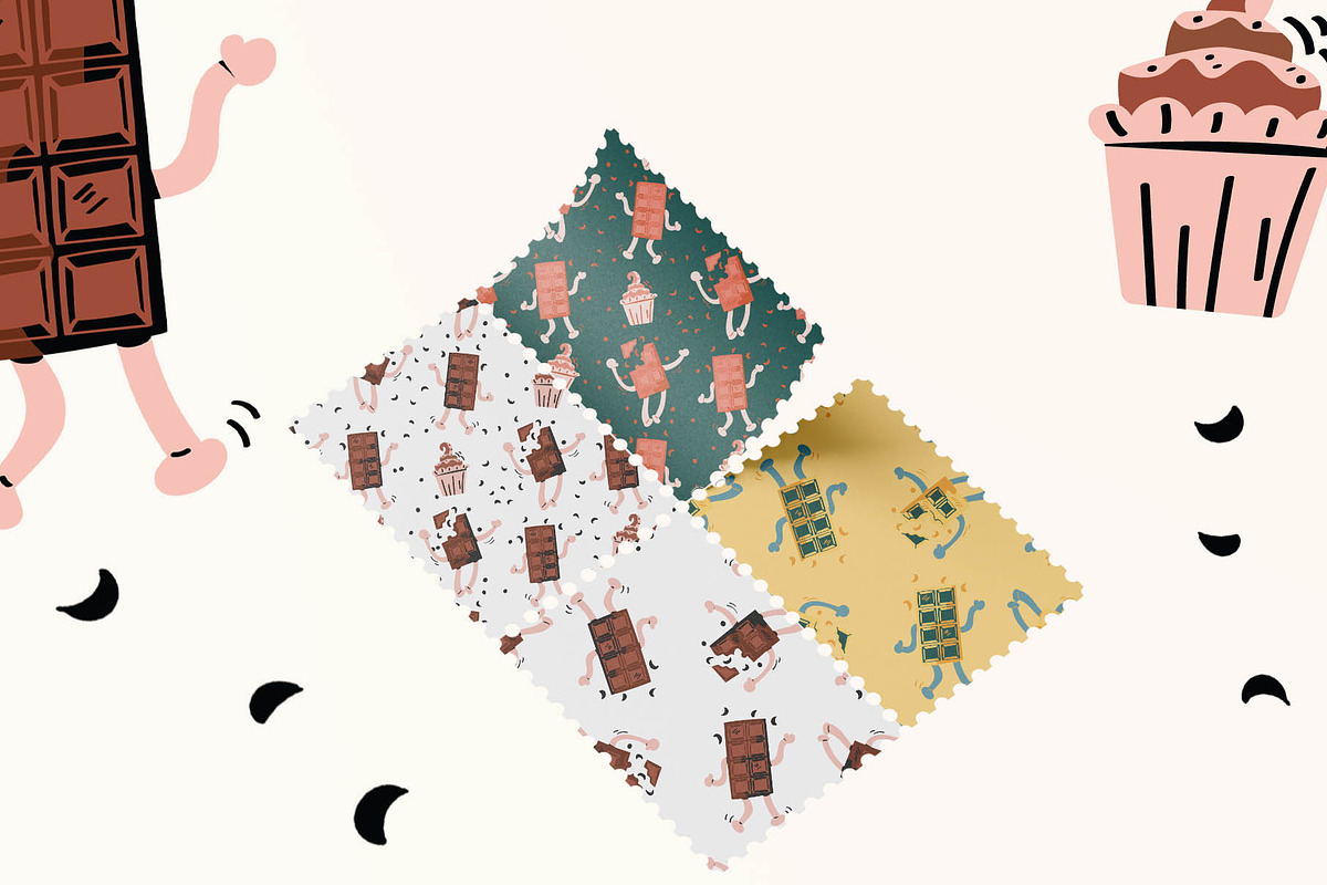 Choco Chocolate Seamless Patterns, a Pattern Graphic by lilovwishes (Photo 4 of 5)
