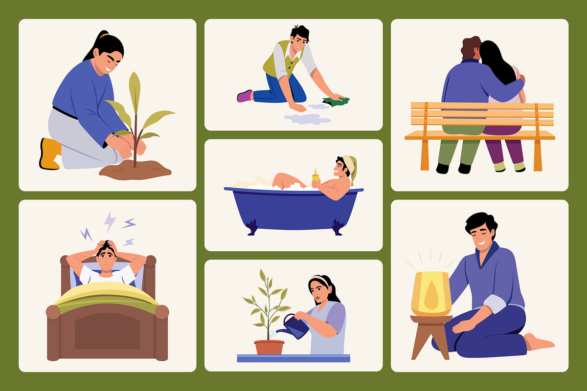 Mental Health Illustration Set, a Healthcare Illustration by Creative Stall (Photo 5 of 9)