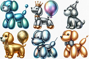 Watercolor Balloon Dog Clipart, an Illustration by Canvas Craft (Thumbnail 4 of 8)
