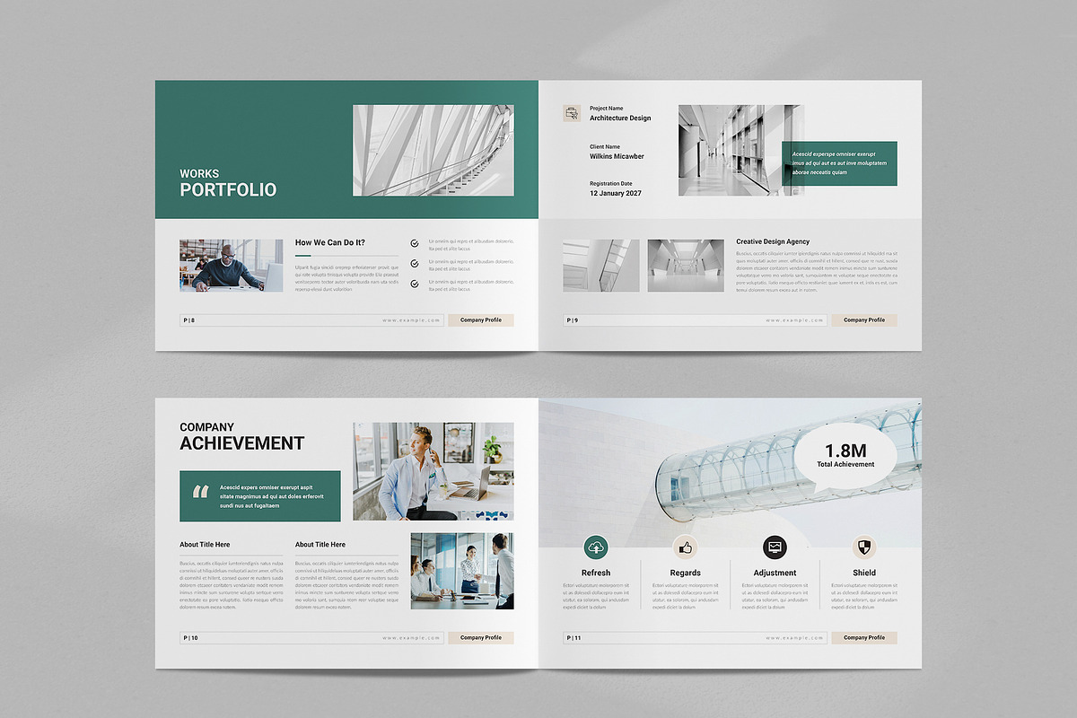 Company Profile Template Landscape, a Brochure Template by NorthPeak (Photo 5 of 10)