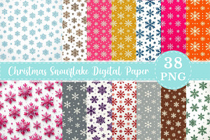 Christmas Snowflake Digital Paper