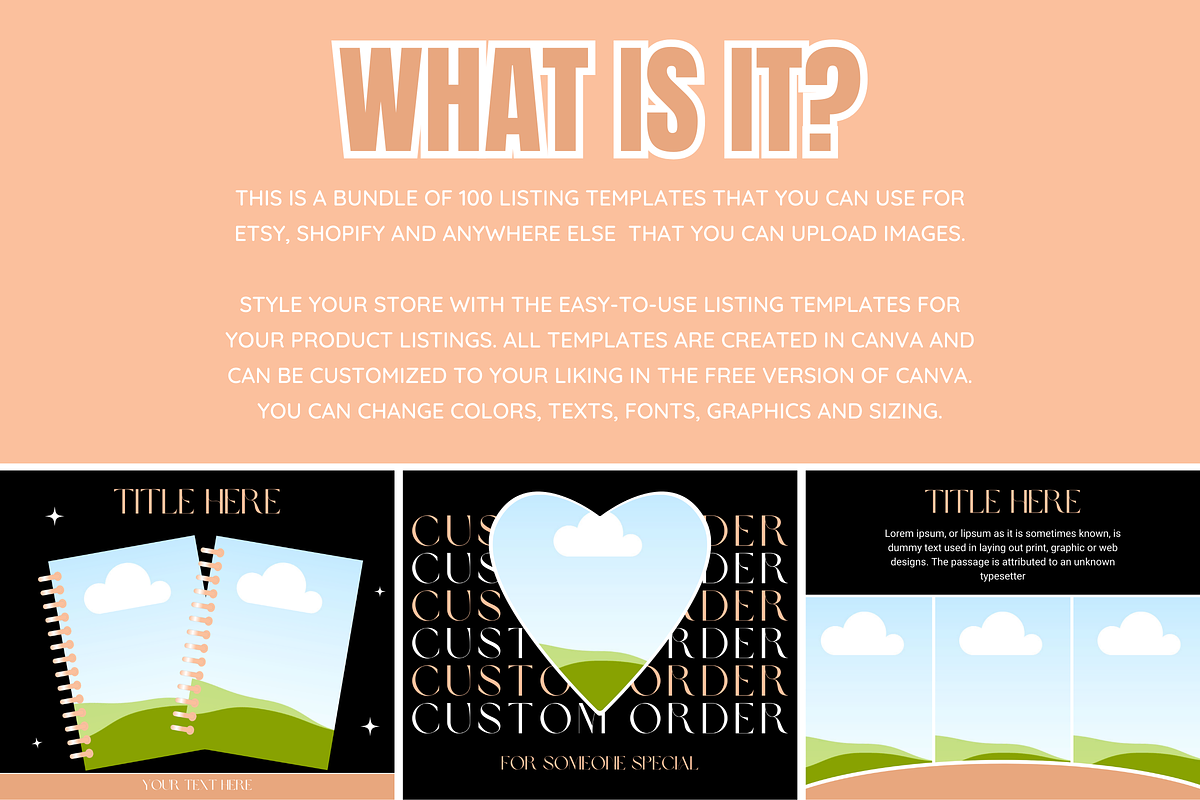 Black Rose Etsy Listing Templates, a Branding & Logo Template by SunshineStudioBoutique (Photo 2 of 8)