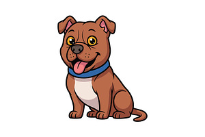 Cute Cartoon Puppy Dog Mascot Vector, an Animal Illustration by MkStudio