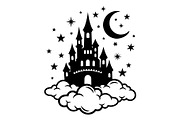 Fantasy Castle Cloud Moon Bundle, an Object Illustration by Gaye Art (Thumbnail 2 of 30)