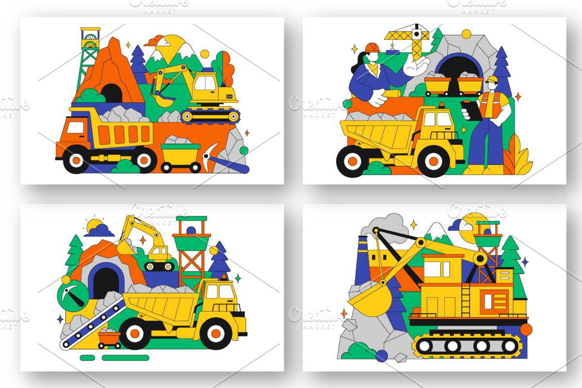 10 Mining Company Illustration, a Work Illustration by denayunebgt (Photo 2 of 4)