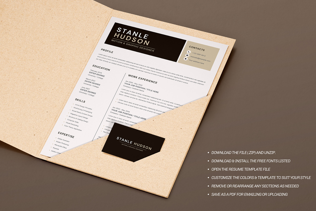 Resume Template / CV, a Resume Template by Artisan Vibes (Photo 6 of 7)