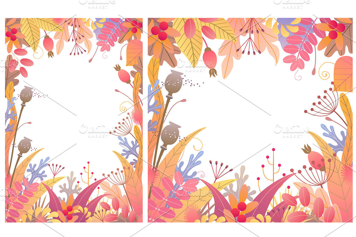 Fall Foliage Decoration, a Decorative Illustration by Valentyna Smordova (Photo 2 of 6)