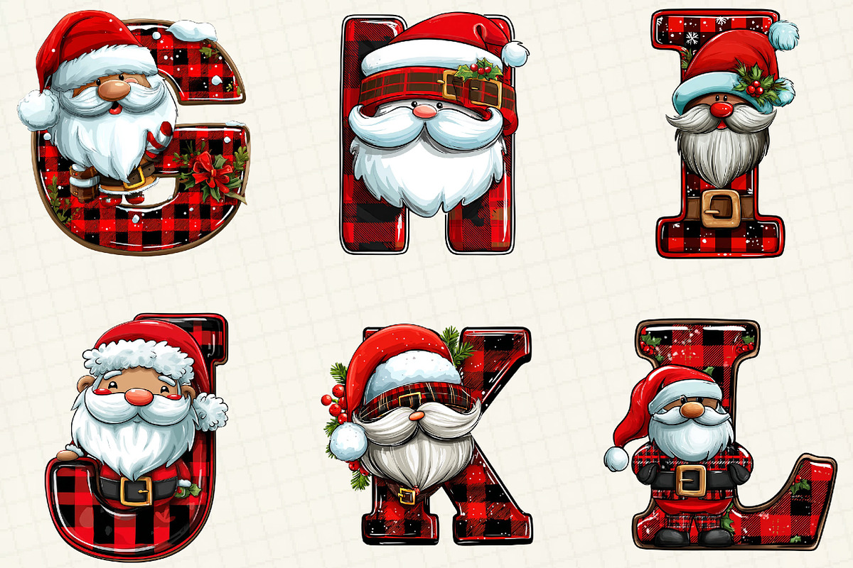 Christmas Alphabet Letters, an Illustration by DreamCafeArt (Photo 3 of 7)