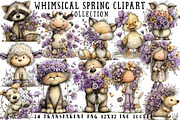 Whimsical Spring Clipart, an Illustration by OK Design (Thumbnail 1 of 6)