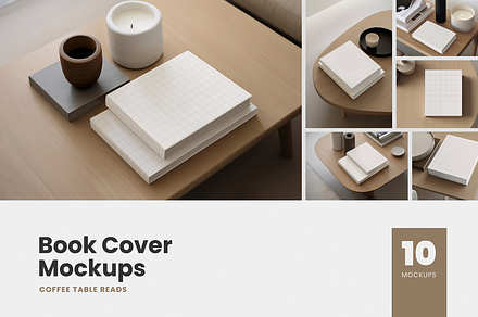 Book Cover Mockups | Coffee Table