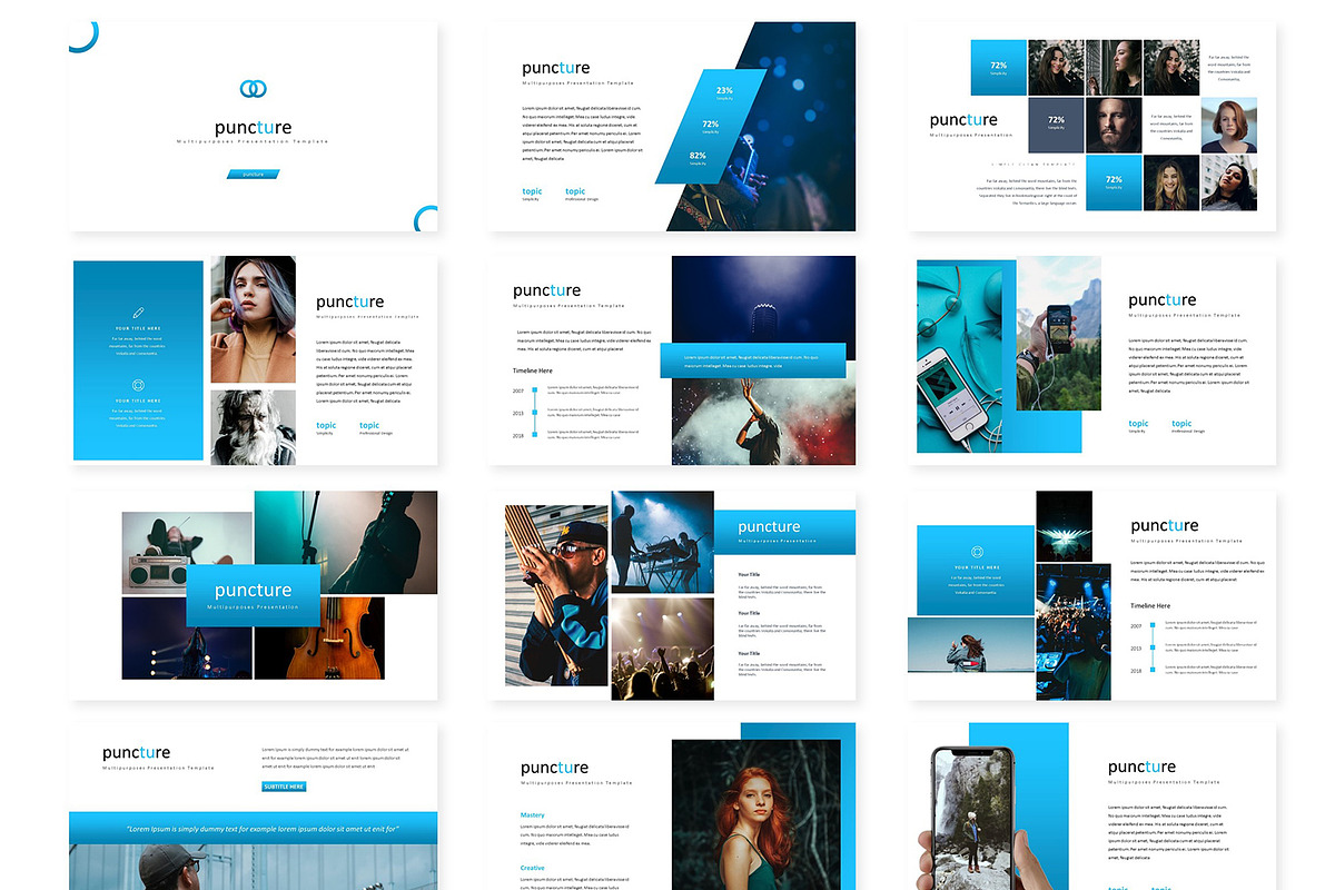 Puncture - Keynote Template, a Presentation Template by AQR Studio
