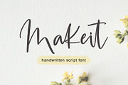 Makeit | handwritten script font, a Script Font by Yuby Creative (Thumbnail 1 of 6)