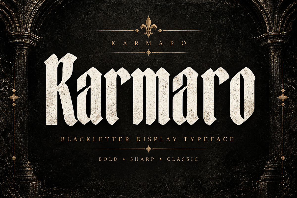 Karmaro, a Blackletter Font by Wow Magic (Photo 1 of 5)