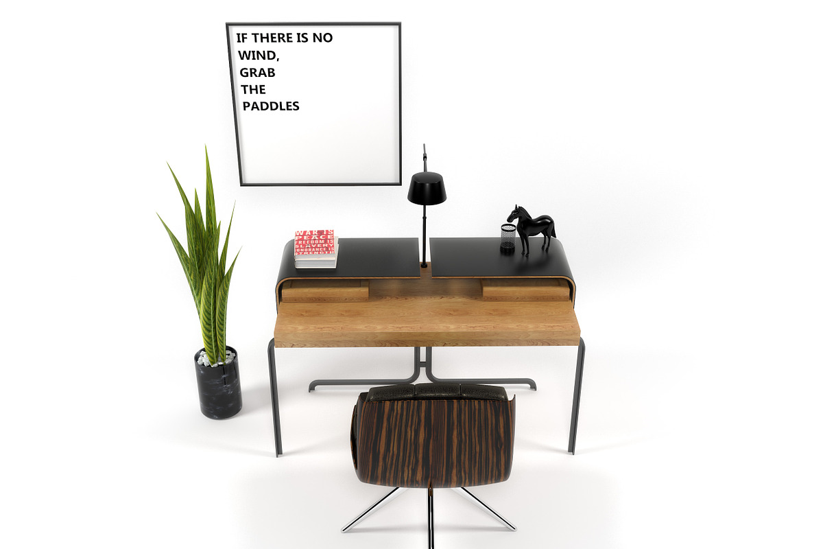 Home office 1210, a Furniture 3D Model by inDahouze (Photo 7 of 10)