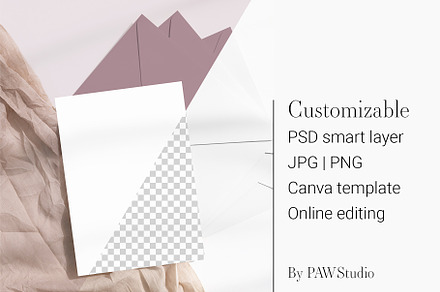 Customizable Card Mockup5x7 2c5 b32