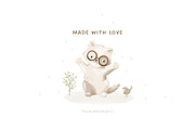 Floral kittens - clipart & patterns, an Animal Illustration by polikarpovaart (Thumbnail 15 of 15)