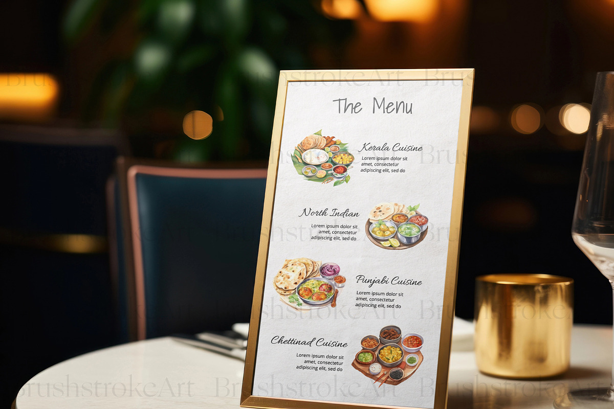 Watercolor Indian Food Clipart, Dish, a Food Illustration by BrushstrokeArtGB (Photo 11 of 11)