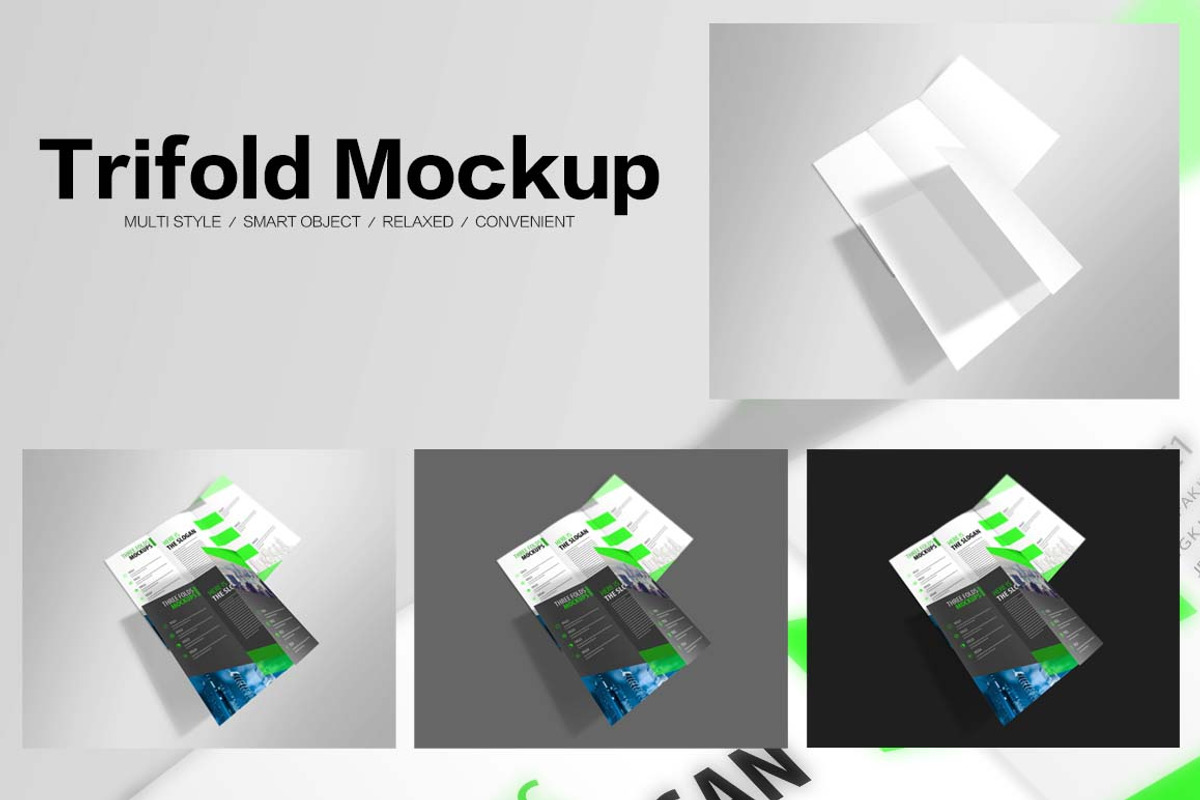 Trifold Mockups, a Mockup by alphadesign (Photo 2 of 13)