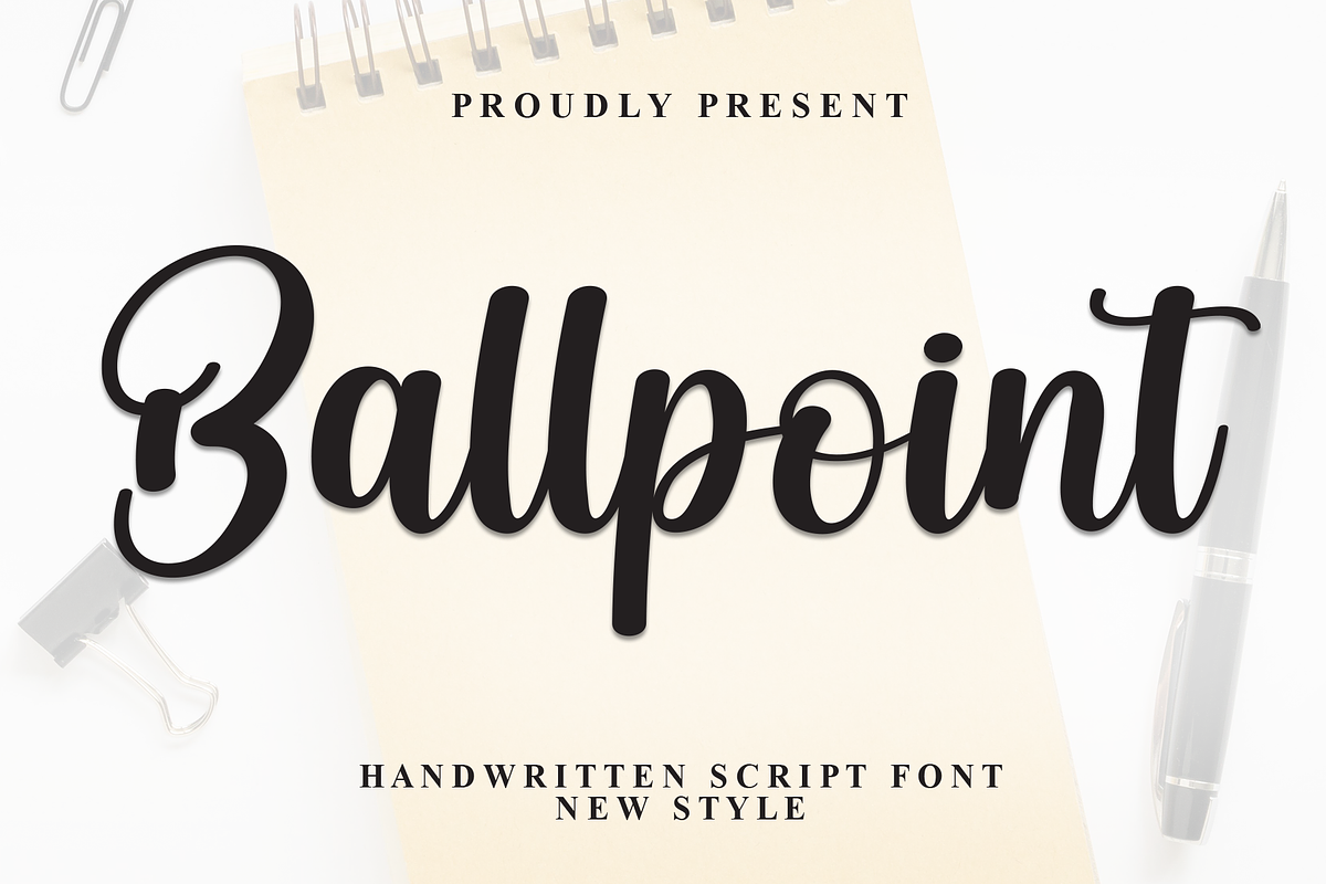 Ballpoint | Script Font, a Handwritten Font by Scratchones (Photo 1 of 8)