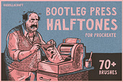 Bootleg Press Halftones | Procreate, a Brush Add-On by Guerillacraft (Thumbnail 1 of 9)