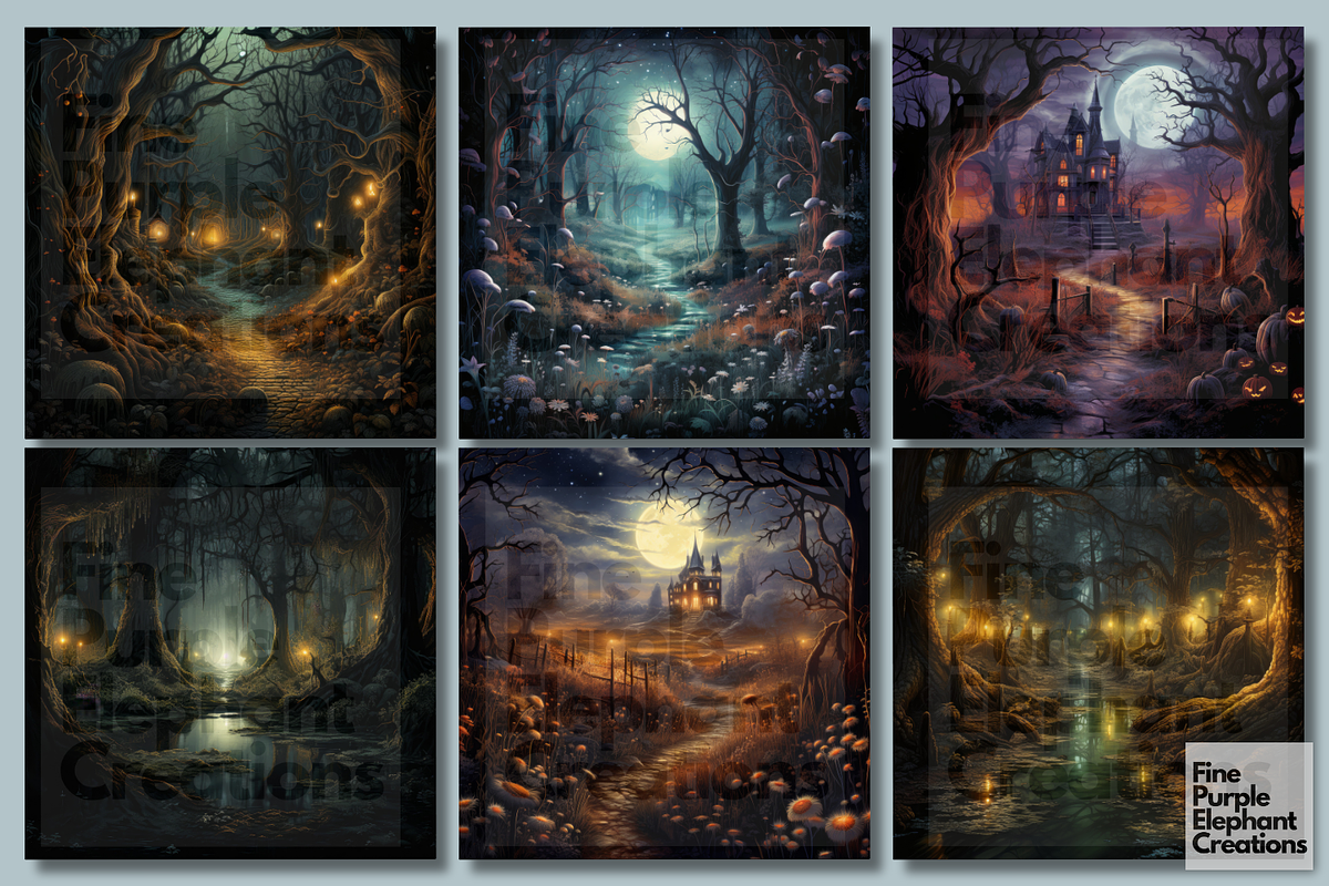 Haunted House | Halloween, a Background Graphic by Fine Purple Elephant (Photo 3 of 3)