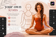 Yoga Poses Procreate Stamp Brushes, a Brush Add-On by sundrameda (Thumbnail 5 of 9)
