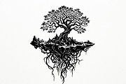 Elegant dream tree silhouette design, a Healthcare Illustration by Amazin_art (Thumbnail 37 of 43)