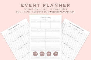 Event Planner Pages Set V-02