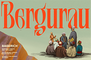Bergurau Typeface, a Serif Font by Bagerich Type Foundry (Thumbnail 1 of 7)