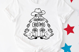 Cowboy Christmas SVG, PNG Howdy