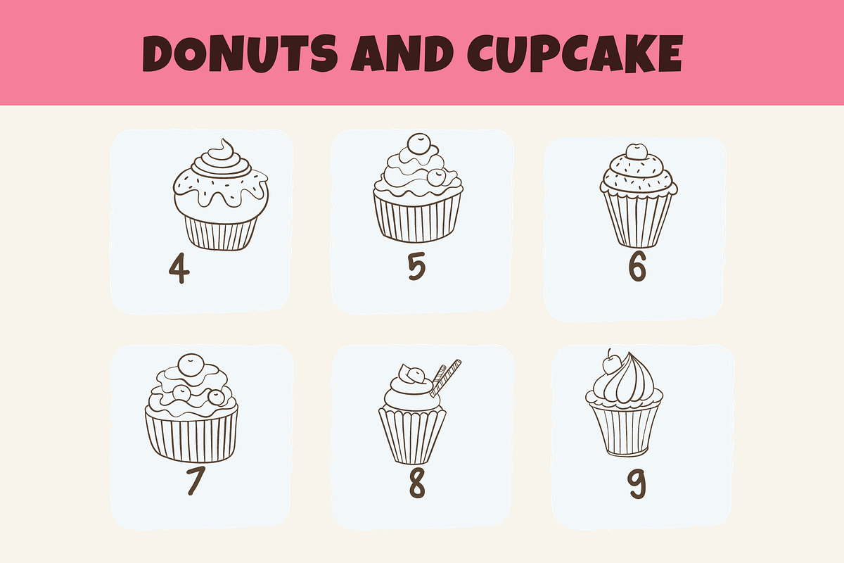 Donuts And Cupcake, a Symbol Font by Sirinart (Photo 4 of 6)