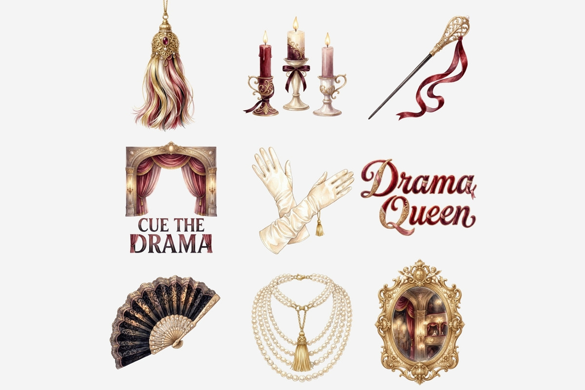 Watercolor Opera Theater Bundle, a Person Illustration by Tanya Kart (Photo 9 of 13)