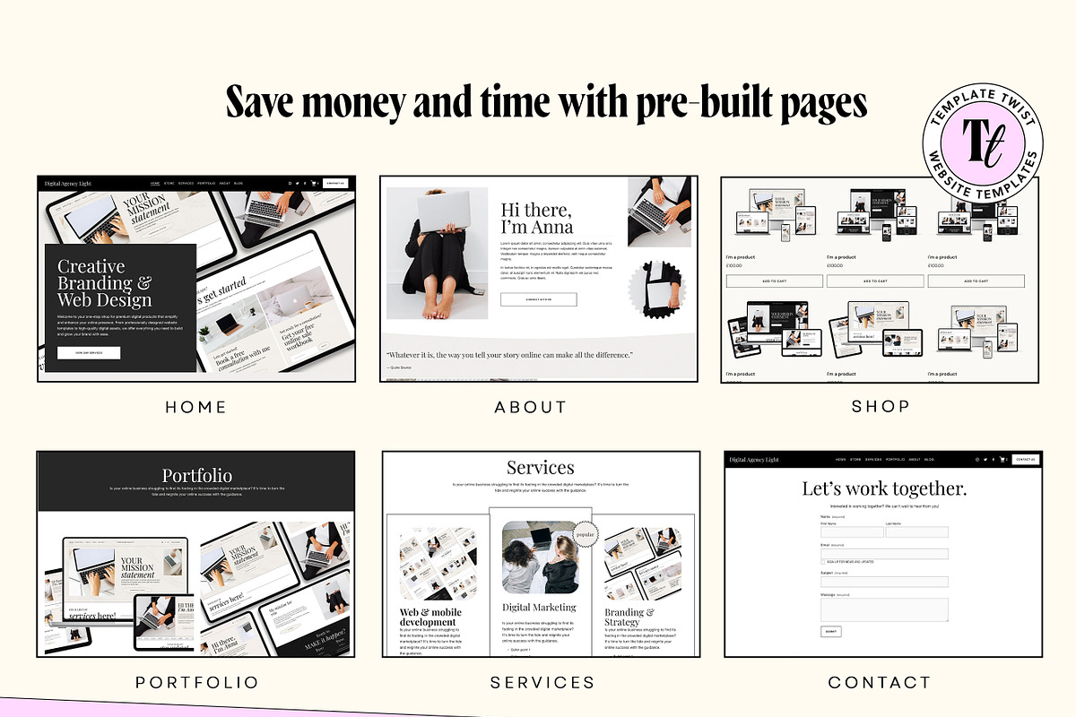 Minimal Portfolio Website, a Squarespace Template by Template Twist Shop (Photo 5 of 10)
