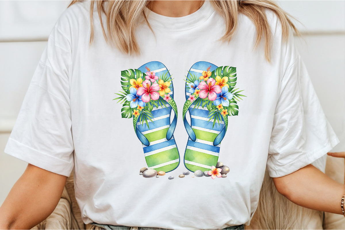Summer Flip Flop PNG, an Illustration by Libby Wishes (Photo 3 of 6)