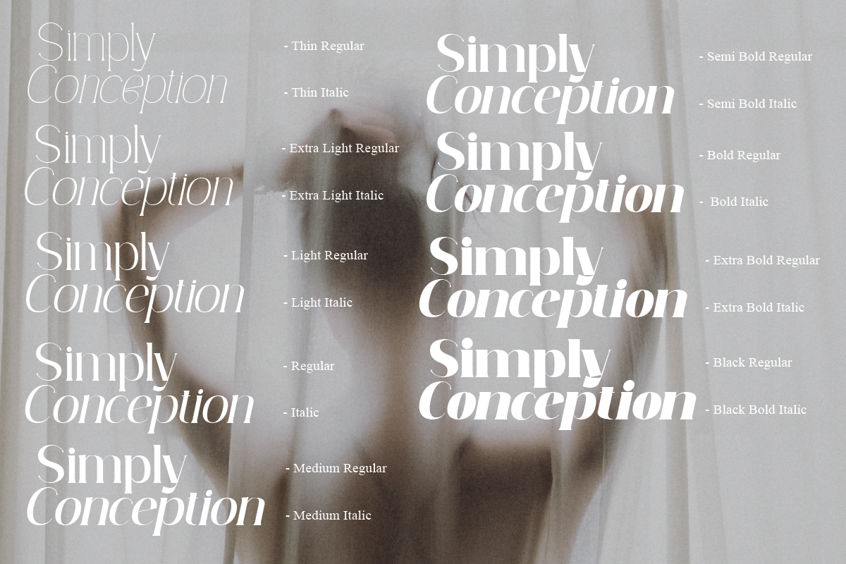 Simply Conception, a Serif Font by Muksal Creative (Photo 3 of 10)